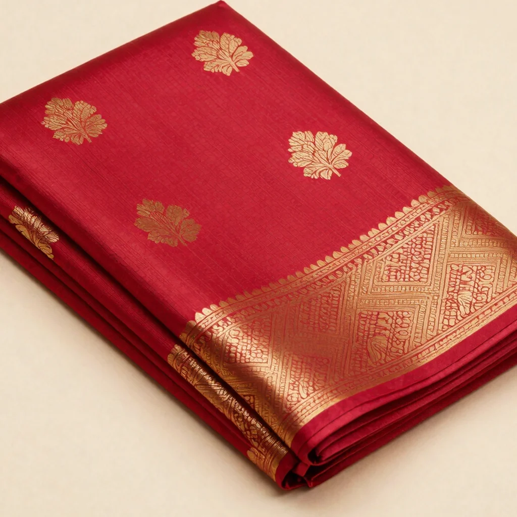 Ruby Floral Banarasi