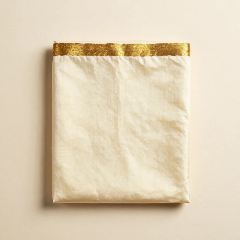 Classic Cream Silk Dhoti